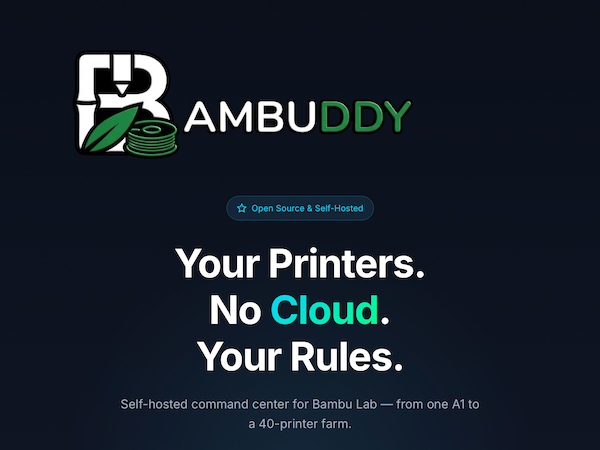 bambuddy 3D print manager